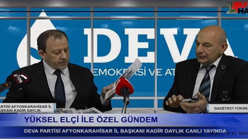 Kadir Daylık, Afyonhaber TV yayınına konuk oldu.