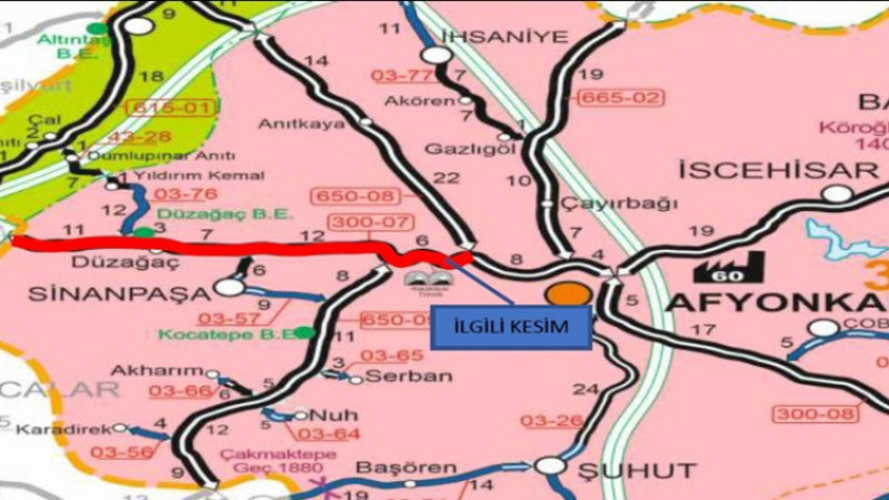 Afyonkarahisar-Uşak Devlet Yolu onarım çalışması tamamlandı