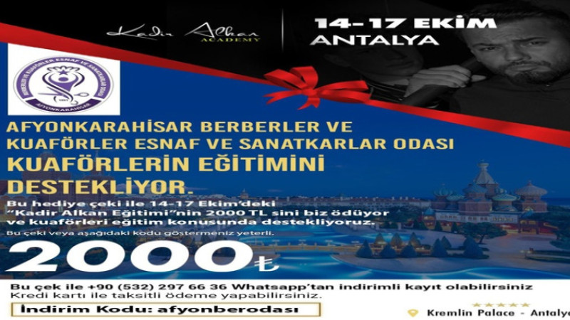  Saç Anatomisi Eğitimine katılacaklara Berberler Odası'ndan destek