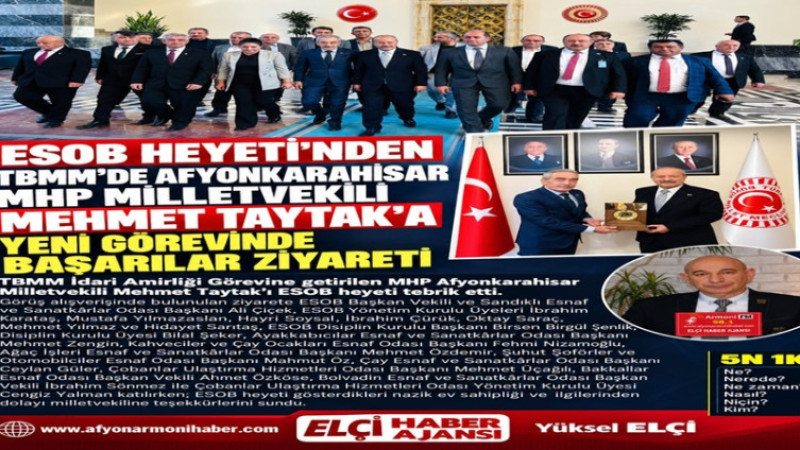 ESOB'tan TBMM İdare Amiri Milletvekili Mehmet Taytak'a Ziyaret