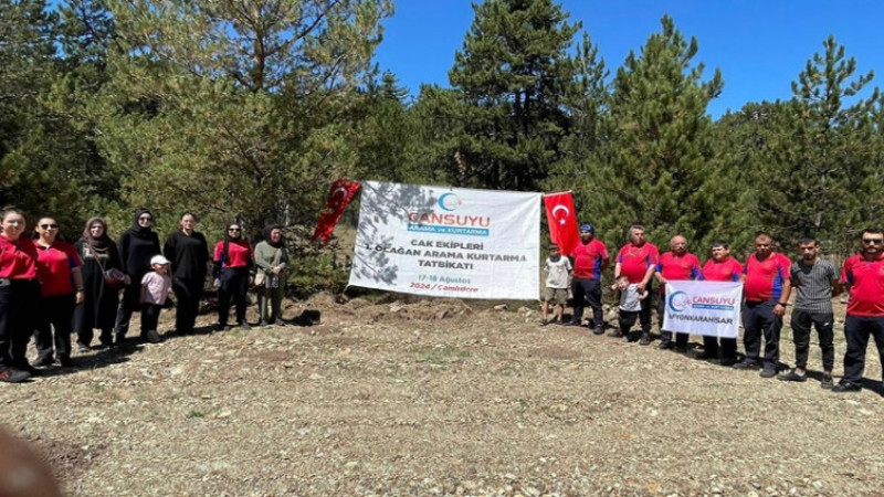 Cansuyu Derneği Arama ve Kurtarma (CAK) Ekibi tatbikat yaptı