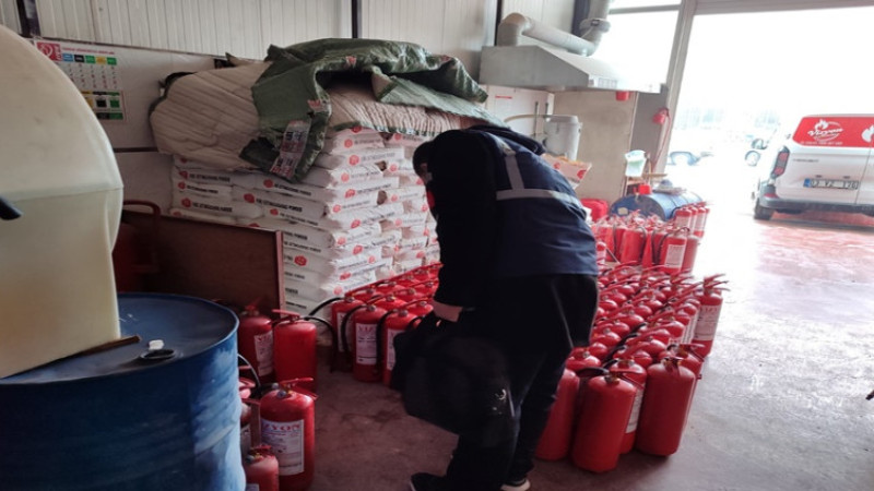 Yangın söndürme malzemelerine sıkı denetim gerçekleştirildi