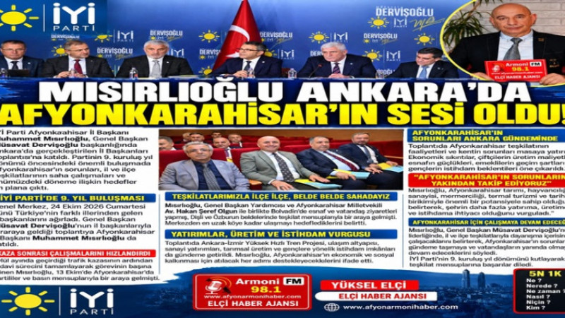 Muhammet Mısırlıoğlu Ankara'da Afyonkarahisar'ın Sesi Oldu   