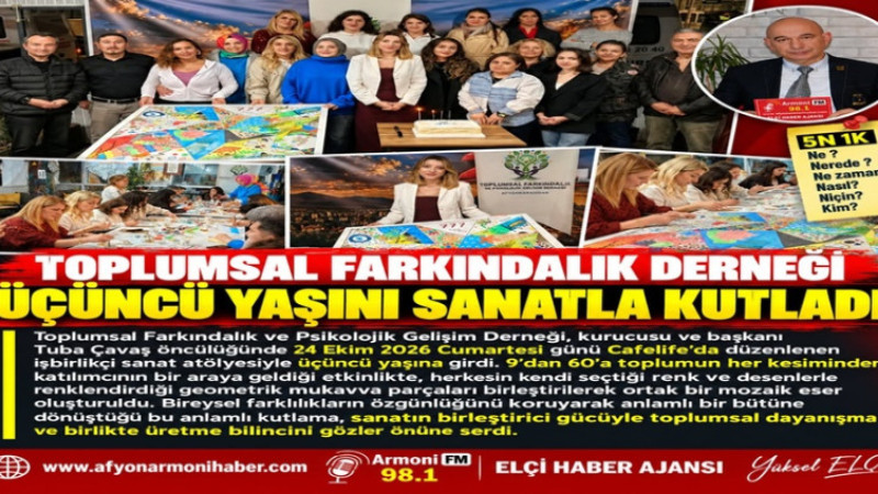 Toplumsal Farkındalık Derneği 3. Yaşını Sanatla Kutladı